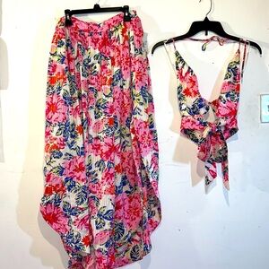 FOREVER 21 2PC FLORAL OUTFIT